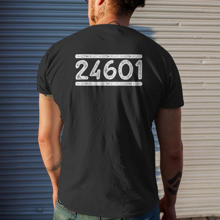 24601 Number Mens Back Print T-shirt Gifts for Him