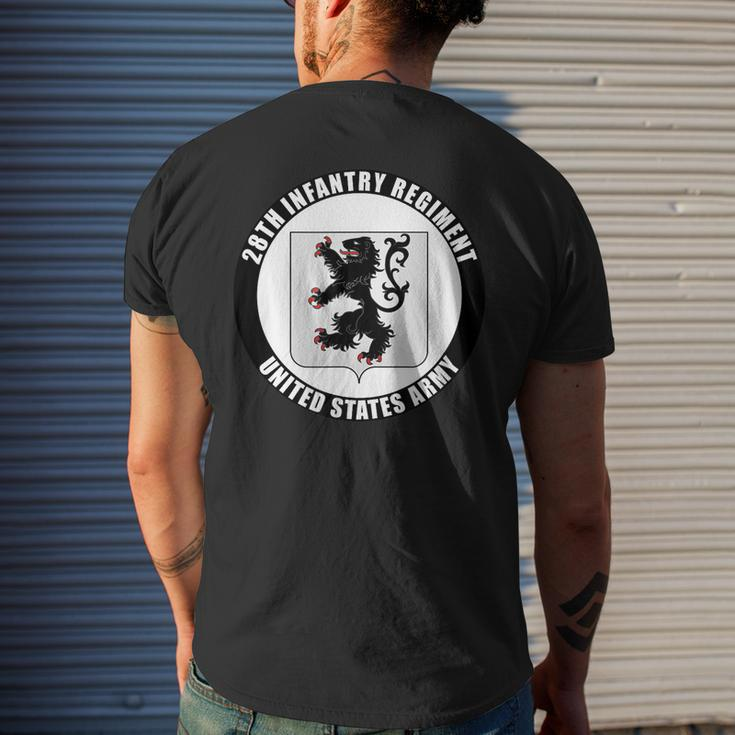 28Th Infantry Regiment United States Army Veteran Military Mens Back Print T-shirt Gifts for Him