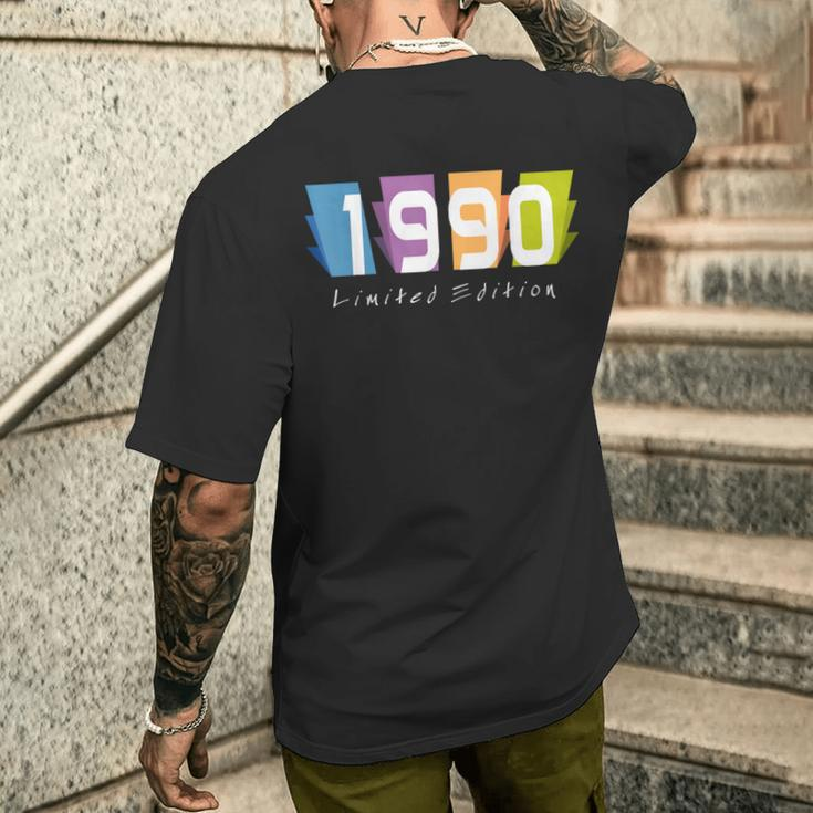 34 Geburtstag Mann Frau 34 Jahre 1990 Deko Lustig Geschenk T-Shirt mit Rückendruck Geschenke für Ihn