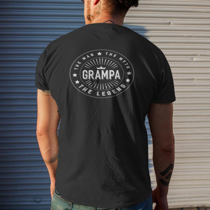 Graphic 365 Grampa The Legend Grandpa Men Mens Back Print T-shirt Gifts for Him