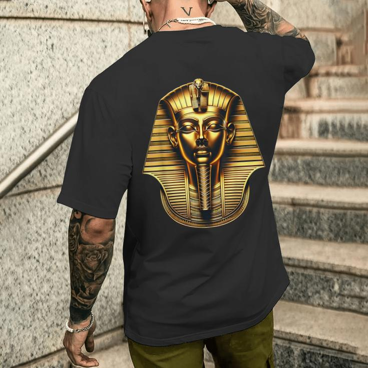 3Dking Pharaoh Tutankhamun King Tut Pharaoh Ancient Egyptian Men's T-shirt Back Print Gifts for Him