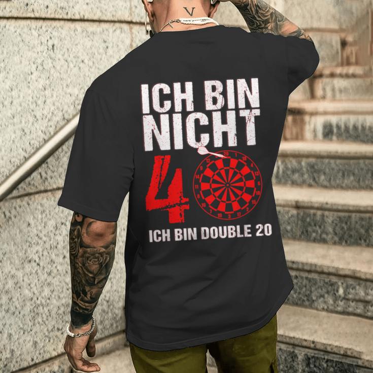 40 Geburtstag Geschenk-Idee Mann Lustiger Dart Spruch Darts T-Shirt mit Rückendruck Geschenke für Ihn