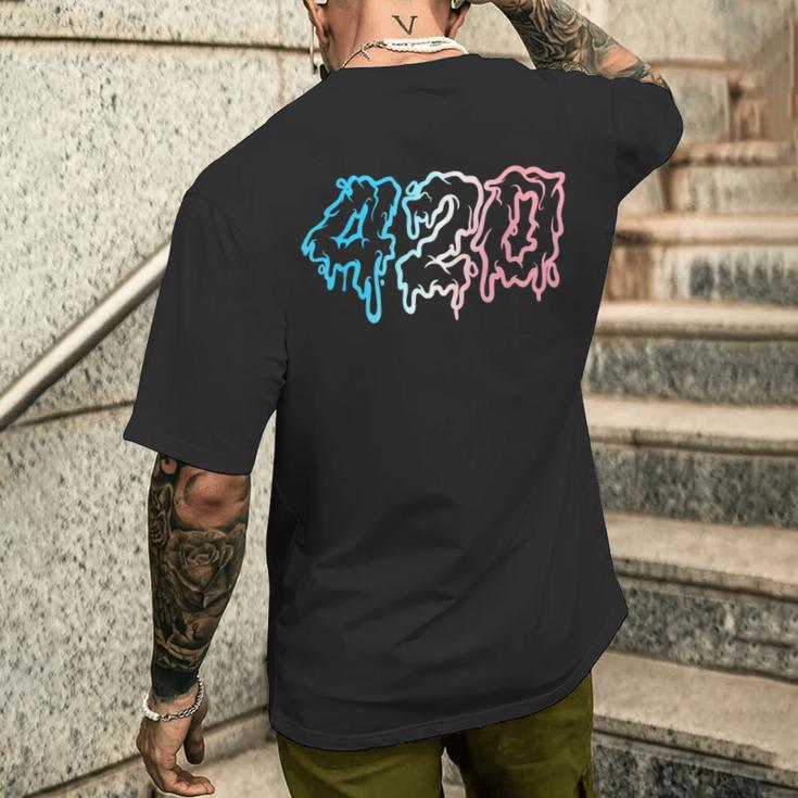 420 Stoner Marijuana Trans Pride Subtle Transgender T-Shirt mit Rückendruck Geschenke für Ihn