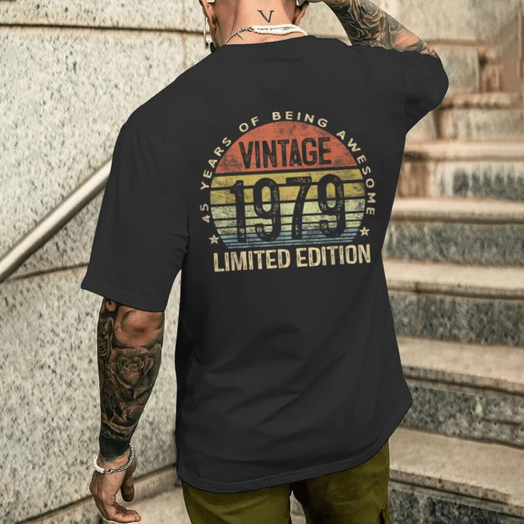 45 Year Old Vintage 1979 Limited Edition 45Th Birthday Men's T-shirt Back Print Gifts for Him