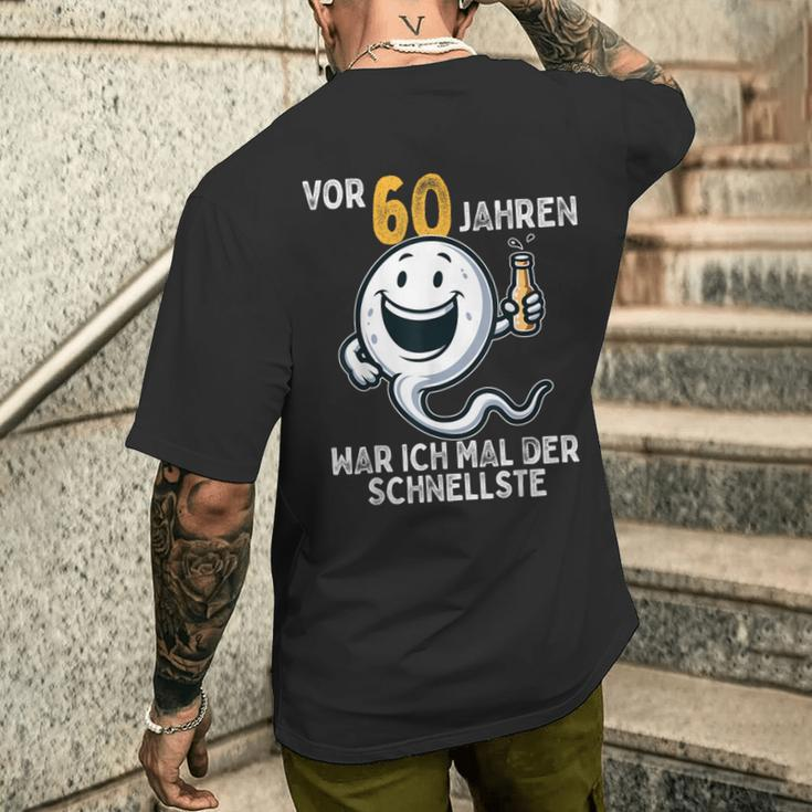 60 Geburtstag Mann Frau 60 Jahre 1964 Deko Lustig Geschen T-Shirt mit Rückendruck Geschenke für Ihn