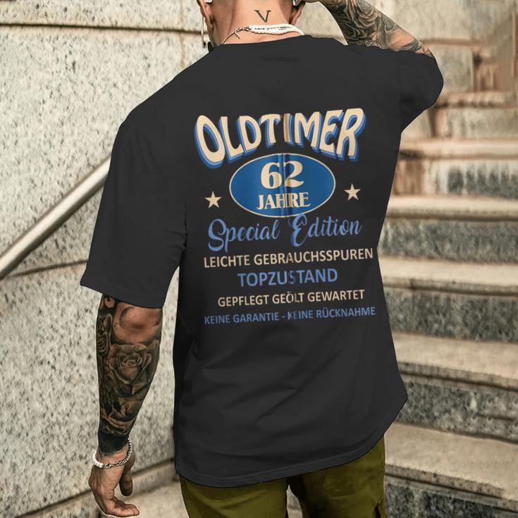 62 Geburtstag Mann Geschenk Papa Opa Oldtimer 62 Jahre Kapuzenjacke T-Shirt mit Rückendruck Geschenke für Ihn