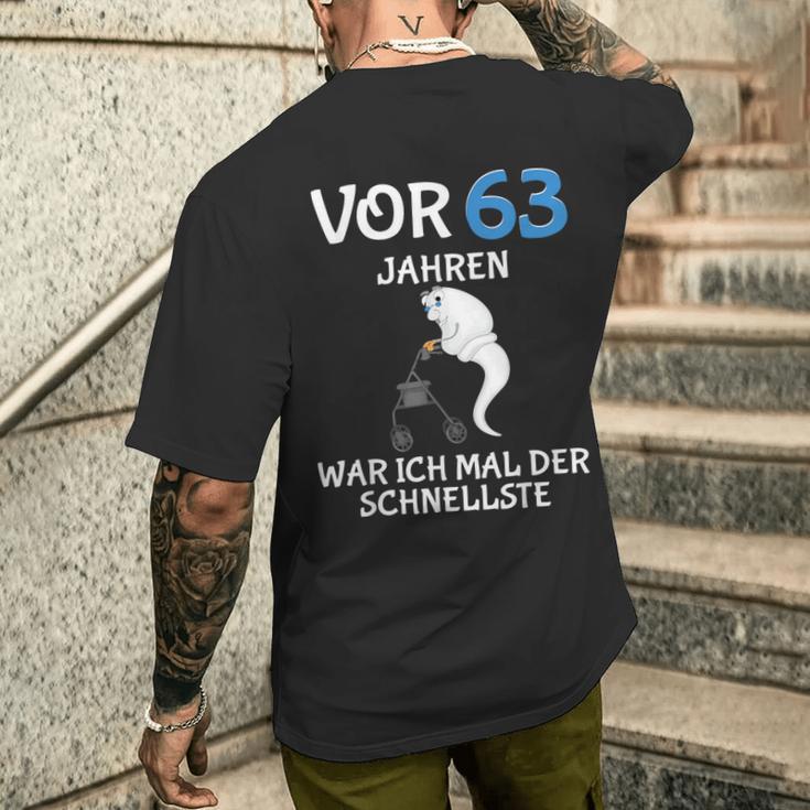 63 Jahreor 63 Jahren Der Fastelste Mann 63Th Birthday S T-Shirt mit Rückendruck Geschenke für Ihn