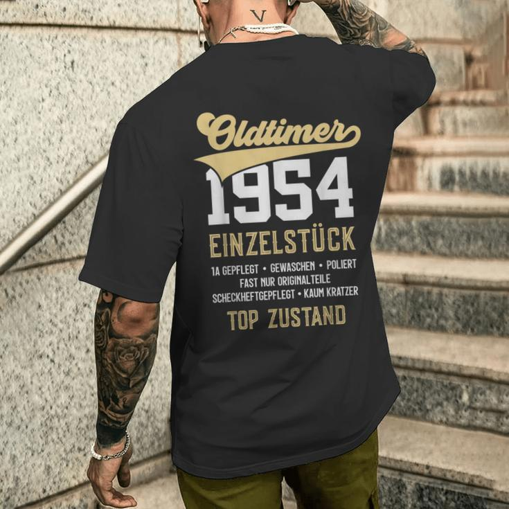 68 Jahre Oldtimer 1954 Vintage 68Th Birthday T-Shirt mit Rückendruck Geschenke für Ihn