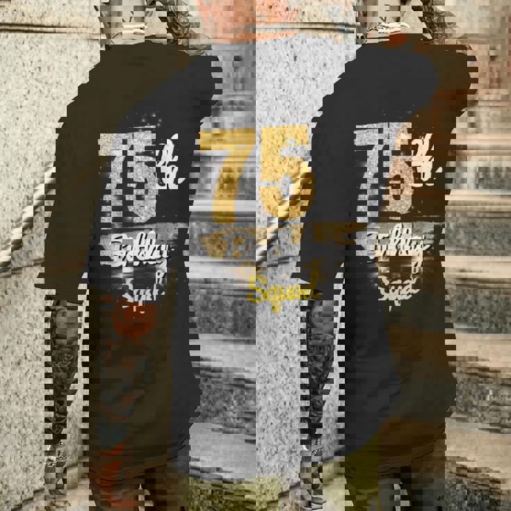 75Th Birthday Squad 75 Year Old Birthday Sparkle Men's T-shirt Back Print -  Seseable