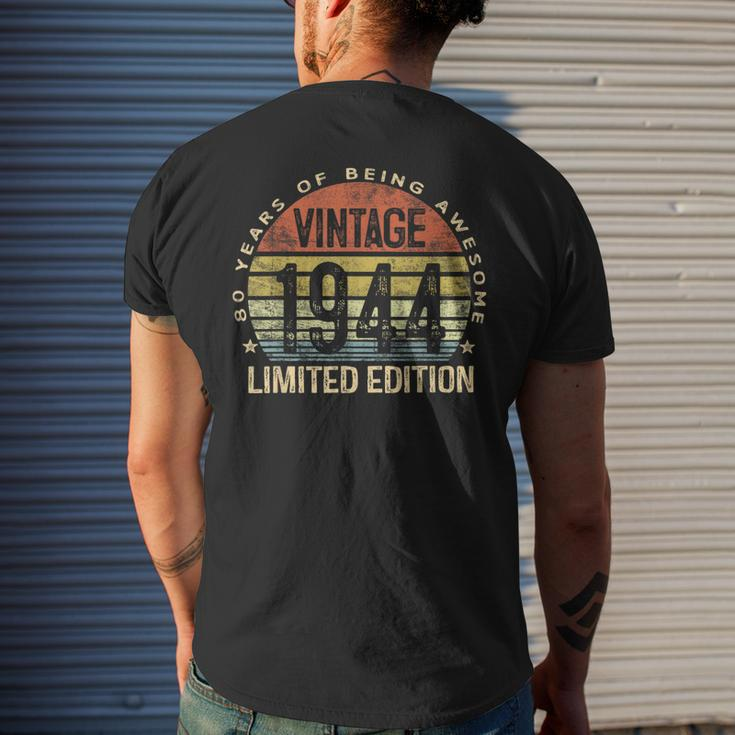 80 Year Old Vintage 1944 Limited Edition 80Th Birthday Men's T-shirt Back Print Gifts for Him