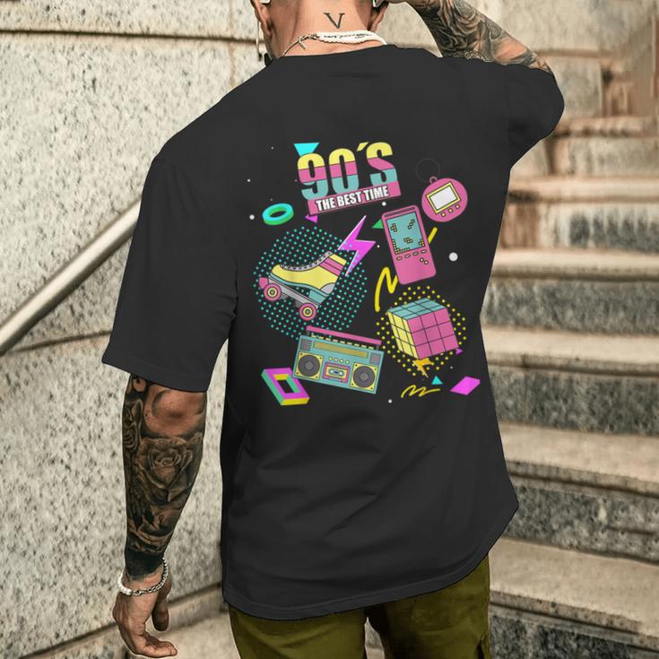 90S Retro Motto 90'S T-Shirt mit Rückendruck Geschenke für Ihn