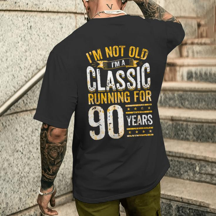 90Th Birthday I 90 Year Old Classic Men's T-shirt Back Print Gifts for Him