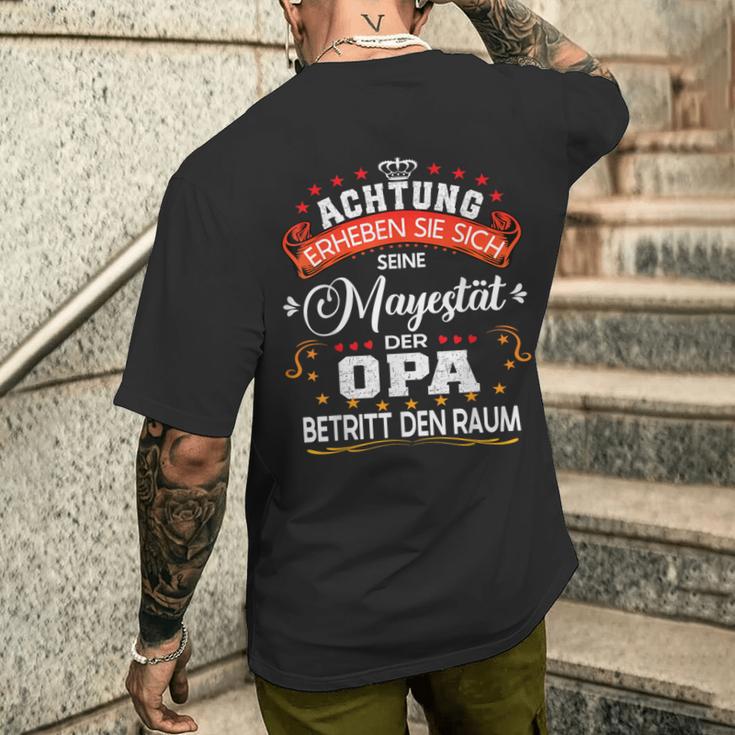 Achtung Seine Majestät Der Opaatertagsgeschenk Spruch T-Shirt mit Rückendruck Geschenke für Ihn