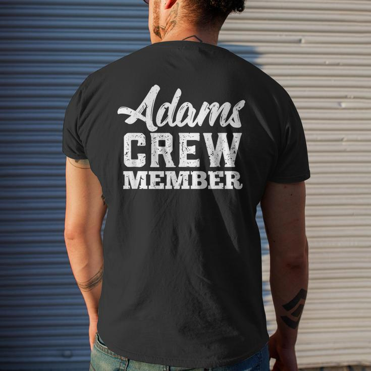 Adams Crew Member Matching Family Name Men's T-shirt Back Print Gifts for Him