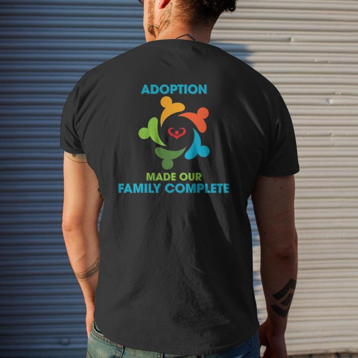 Adoption Make Our Family Complete Adoptive Gotcha Day Mens Back Print T-shirt Gifts for Him