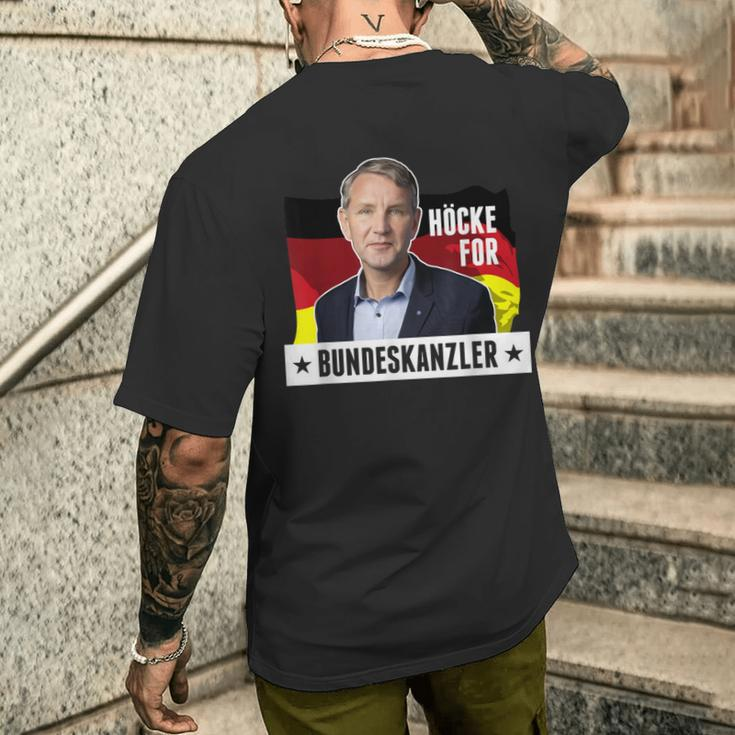 Afd Höcke For Bundeskanzler Pro Afd Björn Höcke Politics T-Shirt mit Rückendruck Geschenke für Ihn