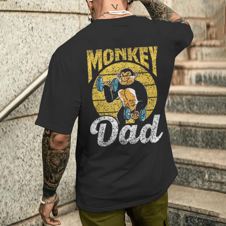 Affe Papa Tier Affen Spruch Liebhaberater Papa Papa T-Shirt mit Rückendruck Geschenke für Ihn