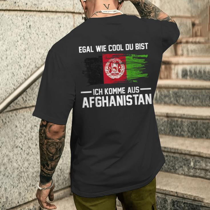 Afghan Afghan Flag Afghan Afghan T-Shirt mit Rückendruck Geschenke für Ihn