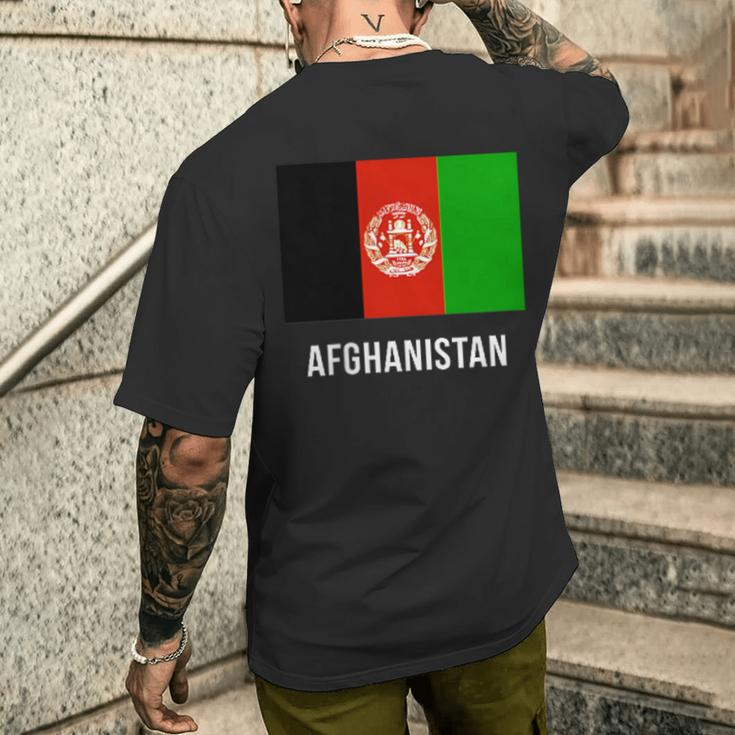Afghanistan Afghan Flag T-Shirt mit Rückendruck Geschenke für Ihn