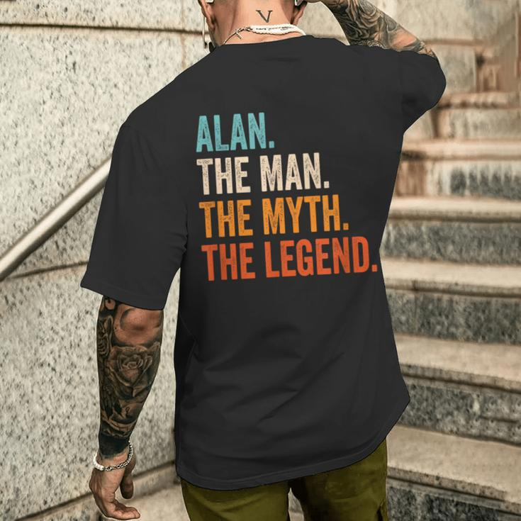 Alan The Man The Myth The Legend First Name Alan Men's T-shirt Back Print Gifts for Him
