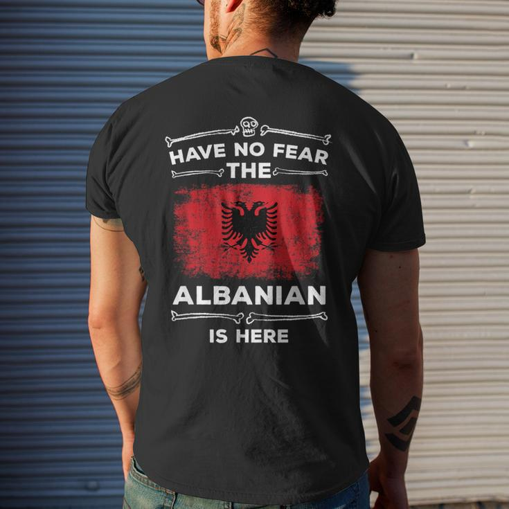 Albanian Have No Fear Albanian Is Here Albania Flag Men's T-shirt Back Print Funny Gifts