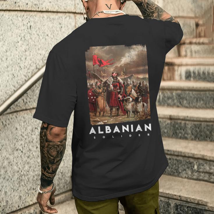 Albanian Warrior T-Shirt mit Rückendruck Geschenke für Ihn