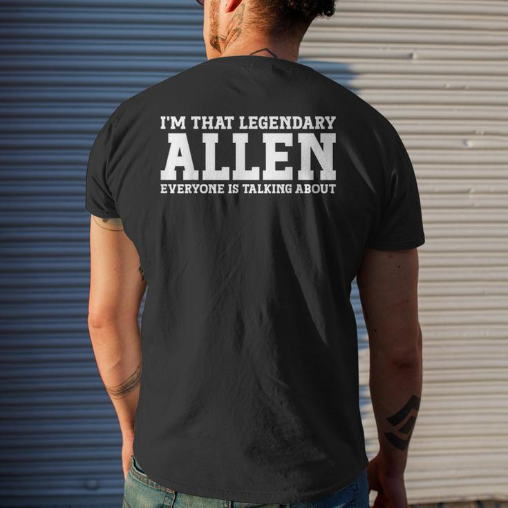 Allen Surname Team Family Last Name Allen Men's T-shirt Back Print Gifts for Him