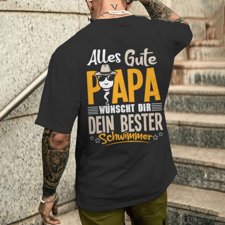 Alles Gute Papa Dein Bester Schwimmer -Ater Papaatertag T-Shirt mit Rückendruck Geschenke für Ihn