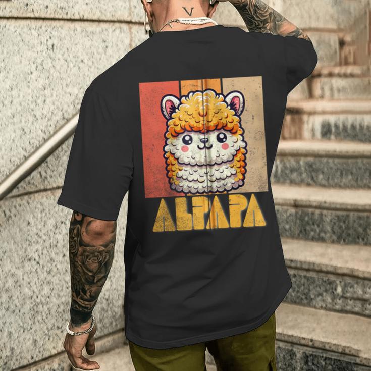 Alpapaatertag Papa Alpaka Retrointageatertag Lustiger Kapuzenjacke T-Shirt mit Rückendruck Geschenke für Ihn