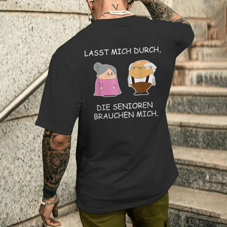 Altenpflege Care Humour Slogan T-Shirt mit Rückendruck Geschenke für Ihn