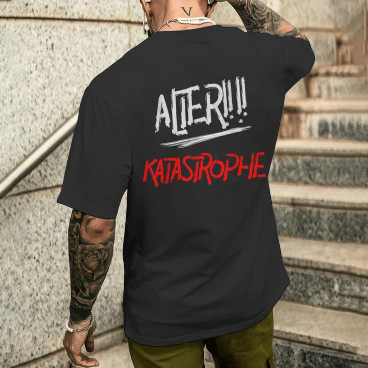 Alter Katastrophe Kurzärmliges Herren-T-Kurzärmliges Herren-T-Shirt für Herren, Graffiti-Design – Schwarz Geschenke für Ihn