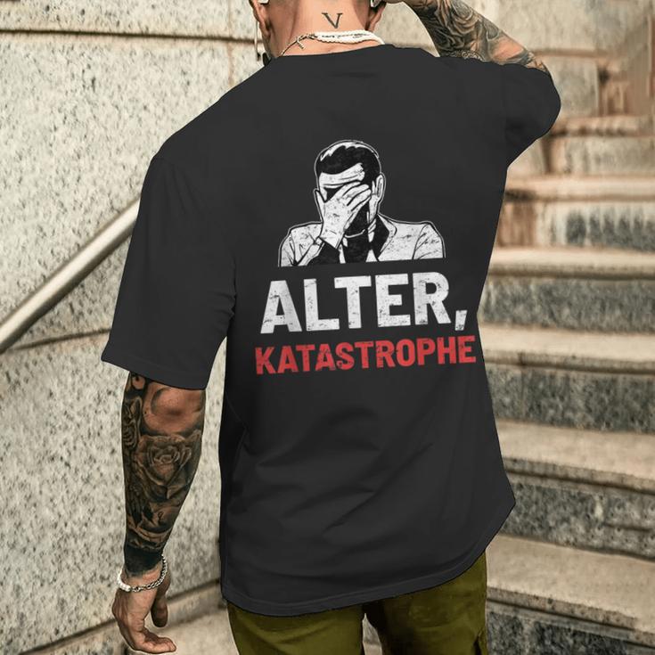 “Alter Katastrophe” Vintage Retro T-Shirt mit Rückendruck Geschenke für Ihn