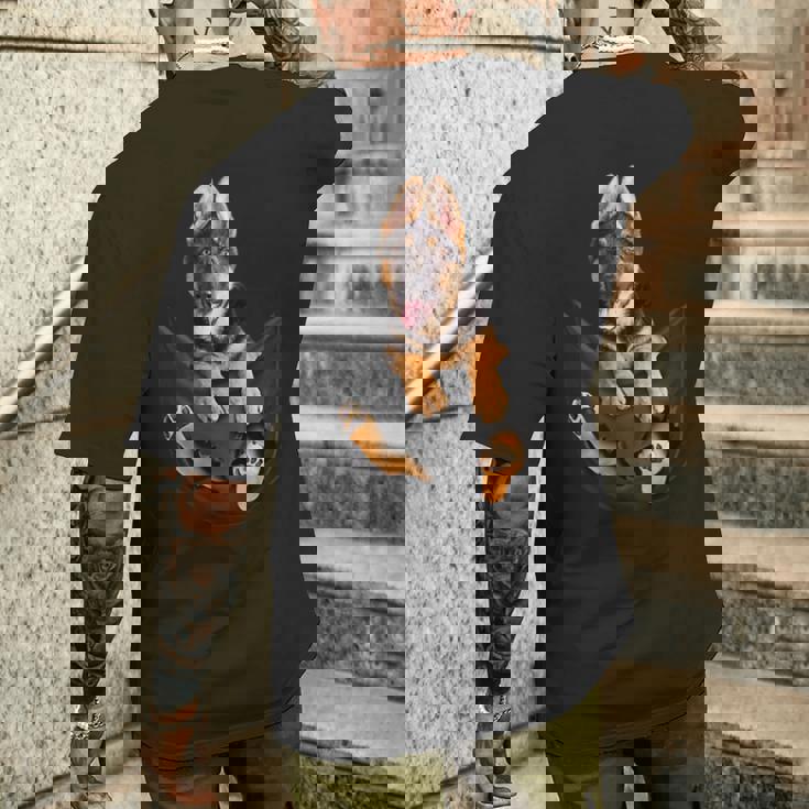 Amantes De Los Perros Pastor Alemán En El Bolsillo Camiseta Hombre