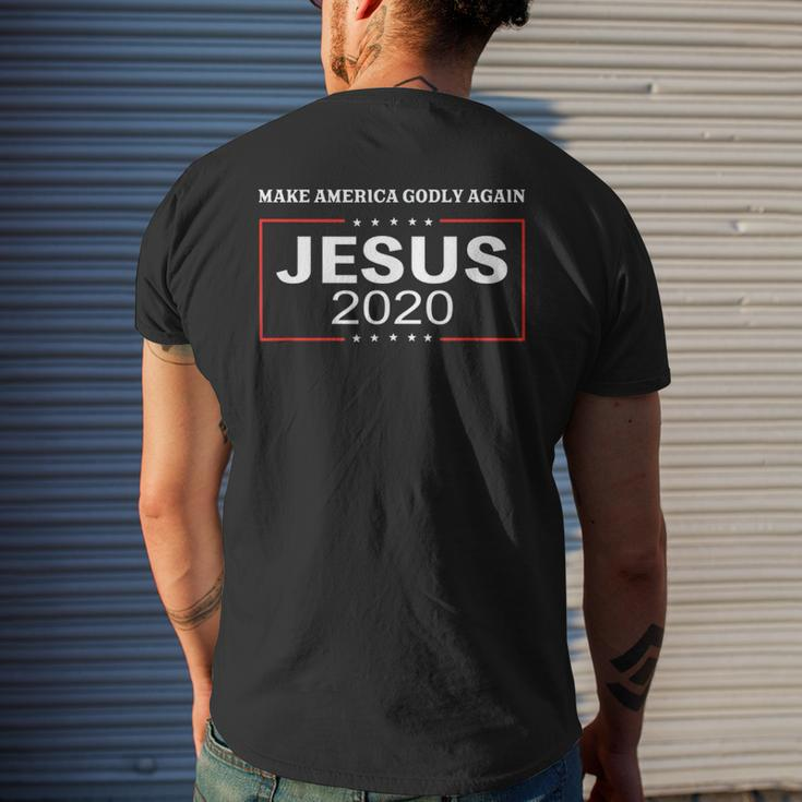 Make America Godly Again Jesus Mens Back Print T-shirt Gifts for Him