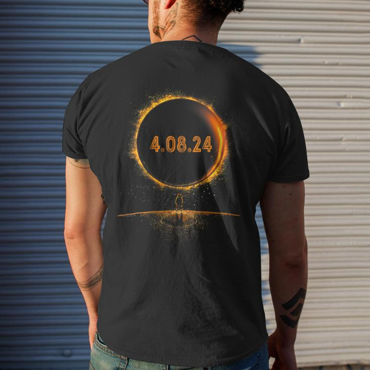 America Total Solar Eclipse 2024 Solar Eclipse Men's T-shirt Back Print Gifts for Him