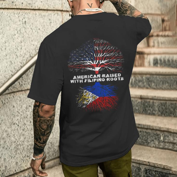 American Raised With Filipino Roots Philippines Pinoy Men's T-shirt Back Print Funny Gifts