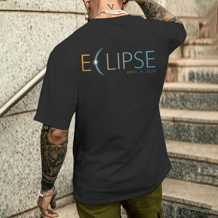 American Solar Eclipse 2024 Total Solar Eclipse April 8 2024 Men's T-shirt Back Print Gifts for Him