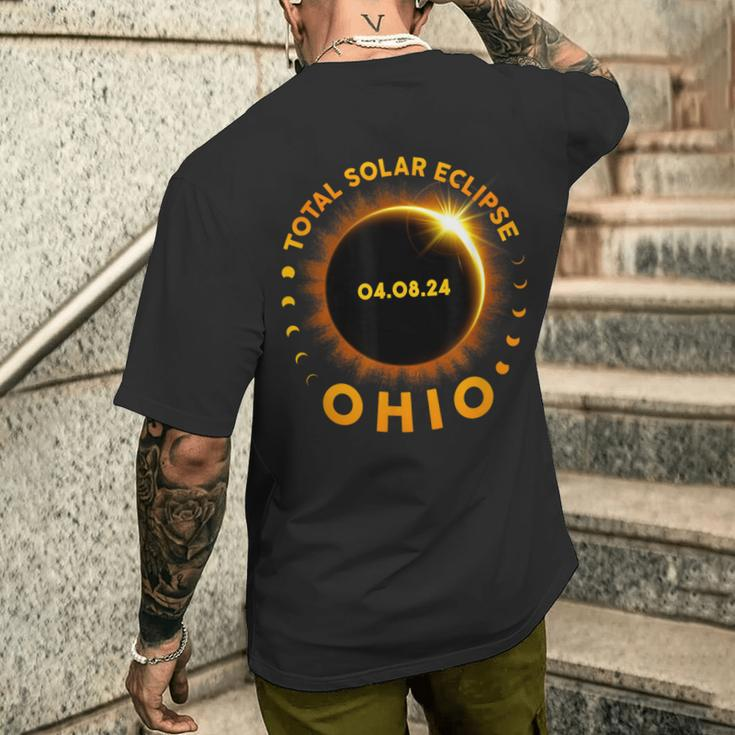 American Total Solar Eclipse April 8 2024 Ohio Totality Men's T-shirt Back Print Gifts for Him