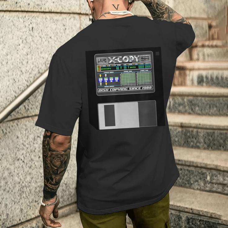 Amiga X-Copy Disk CopyingCopying Data Disk T-Shirt mit Rückendruck Geschenke für Ihn