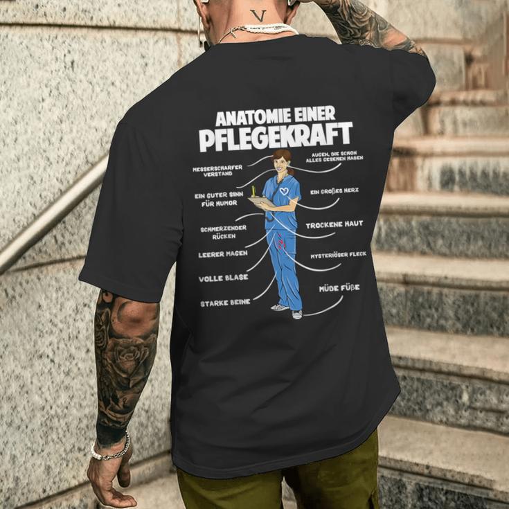 Anatomie Einer Pflegekraft Elderly Nursing T-Shirt mit Rückendruck Geschenke für Ihn