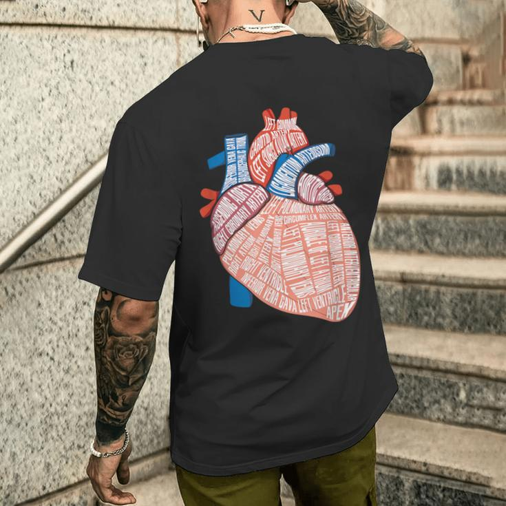 Anatomie Herz Für Kardiologie Doktoren Herz Anatomie T-Shirt mit Rückendruck Geschenke für Ihn