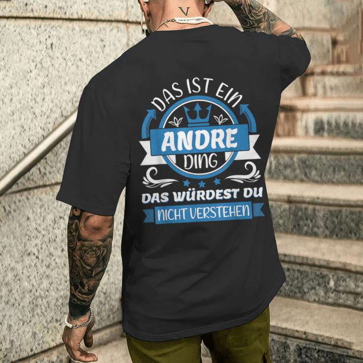 Andre Namensdag Kurzärmliges Herren-T-Kurzärmliges Herren-T-Shirt, Einzigartiges Andre Ding Design Geschenke für Ihn