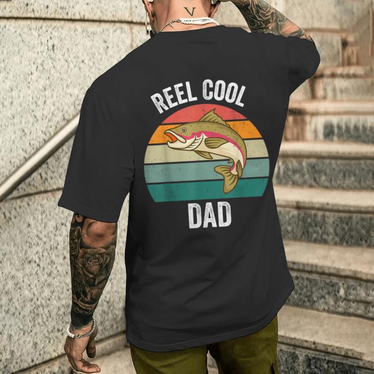 Angelrolle Cool Dadatertag Lustig Bass Papa Opa T-Shirt mit Rückendruck Geschenke für Ihn