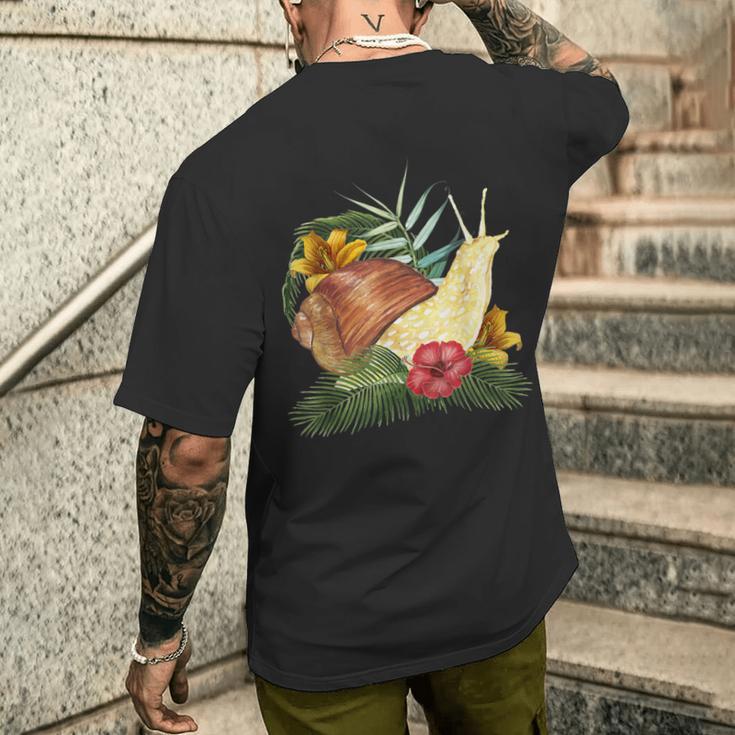 Animal Garden Snail T-Shirt mit Rückendruck Geschenke für Ihn