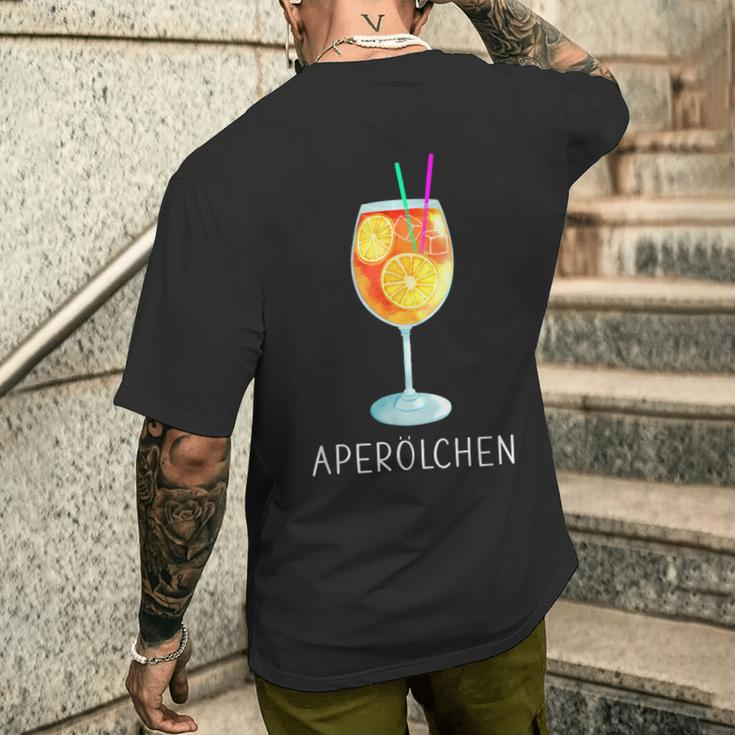 Aperölchen Spritz Summer Drink Cocktail Drink S T-Shirt mit Rückendruck Geschenke für Ihn