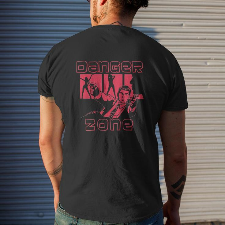 Archer Danger Zone Archer With Gun Mens Back Print T-shirt Gifts for Him