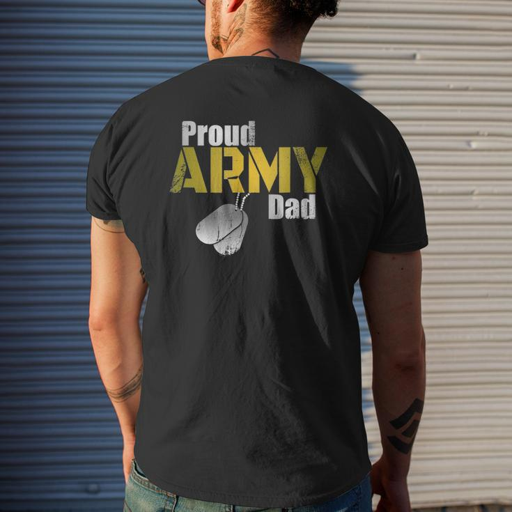 Army Dad Proud Parent US Army Military Family Mens Back Print T-shirt Gifts for Him