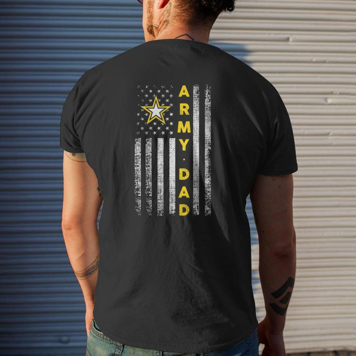 Army Dad Vintage Mens Back Print T-shirt Gifts for Him