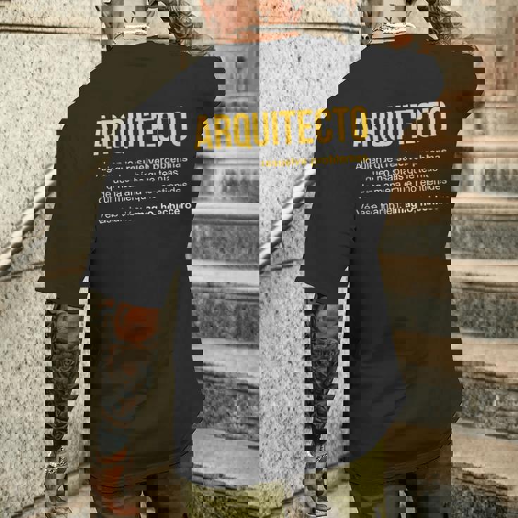 Arquitecto Definición Regalo Arquitecto Camiseta Hombre Estampado Espalda Regalos para él