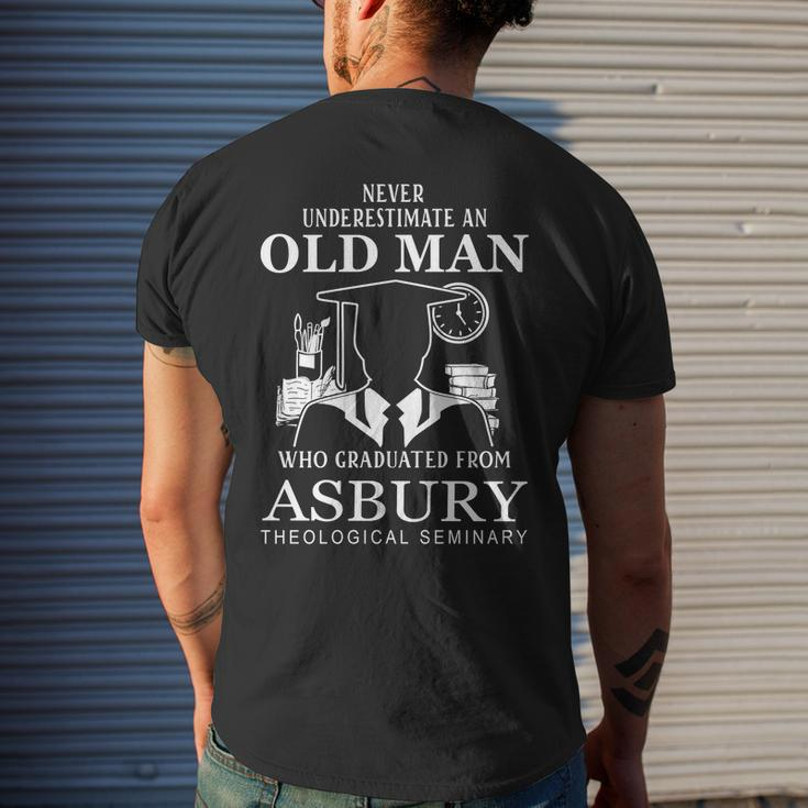 Asbury Theological Seminary M Mens Back Print T-shirt Gifts for Him
